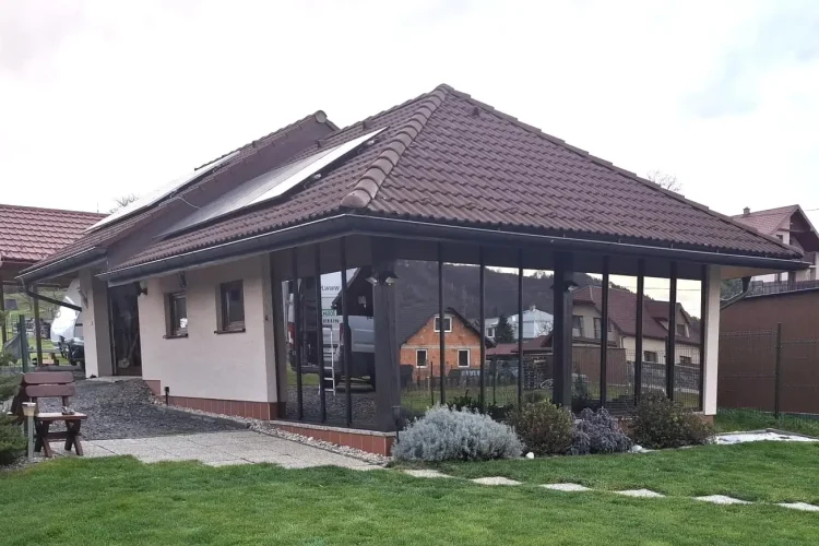 Zasklenie terasy Topoľovka celkový pohľad na realizáciu